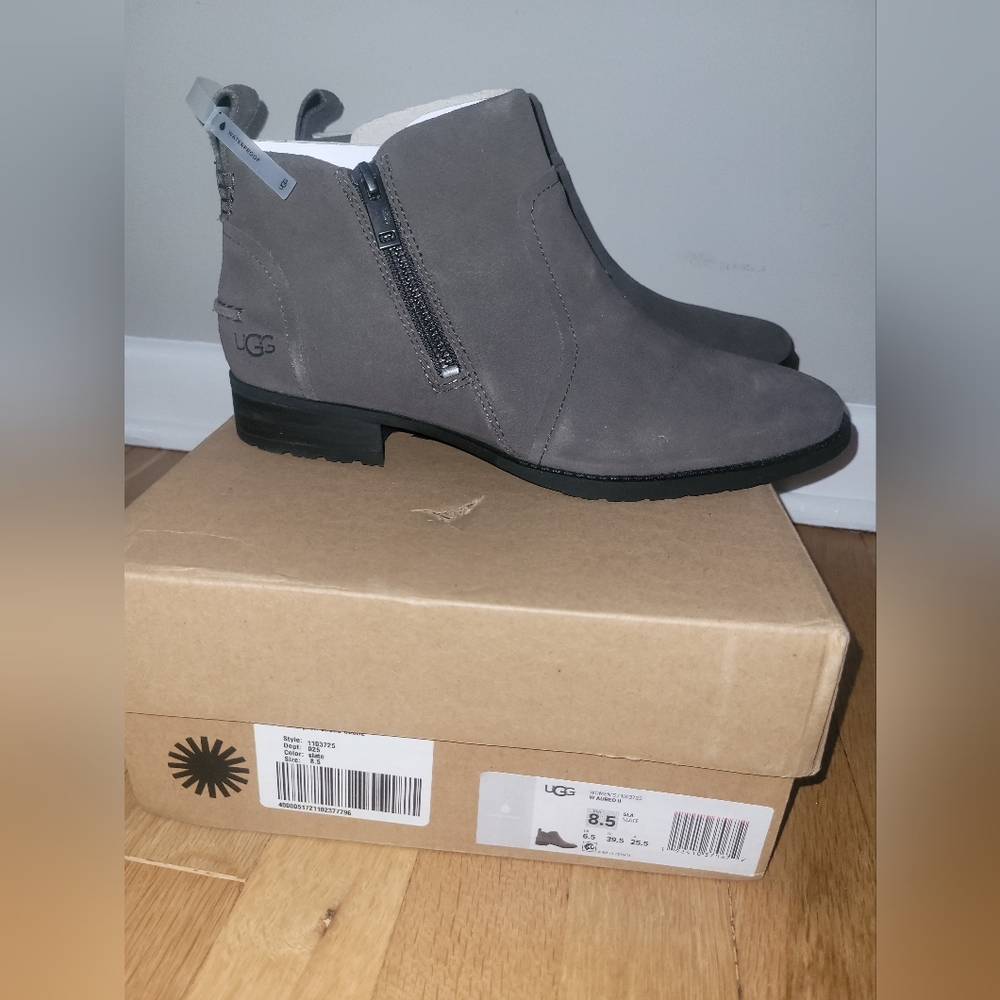 Ugg Booties.  Gray.  Brand New In Box